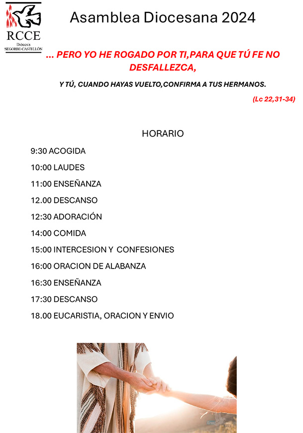 Horario asamblea diocesana 2024 6