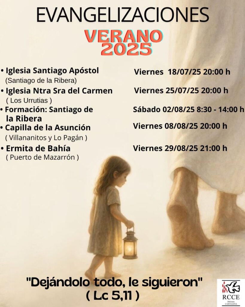 EVANGELIZACIÓN-PLAYAS DE MURCIA. JULIO Y AGOSTO 2025