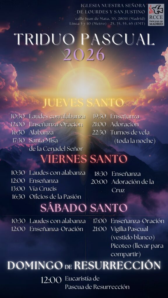 Semana Santa en el templo RCCE-Madrid. 2-5 abril 2026