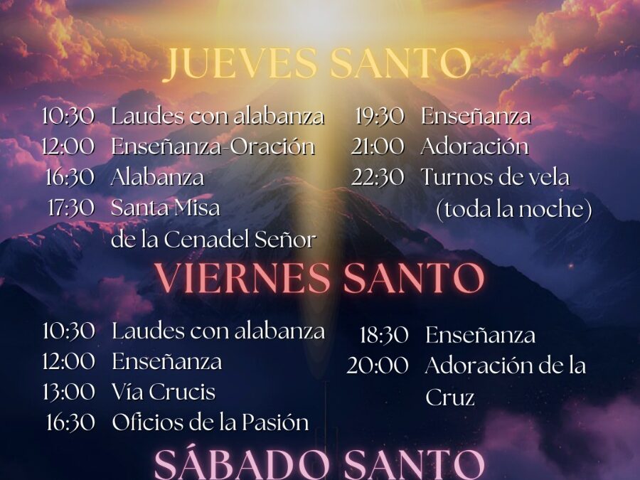 Semana Santa en el templo RCCE-Madrid. 2-5 abril 2026
