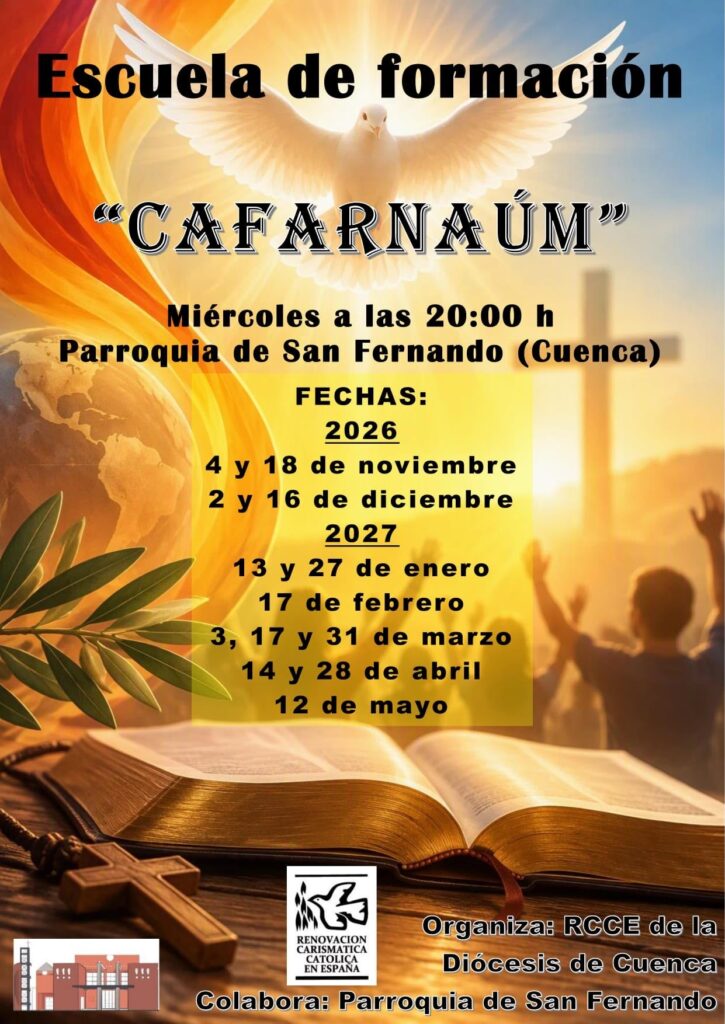 Escuela de formación Cafarnaúm-Cuenca. noviembre 2026 a mayo 2027